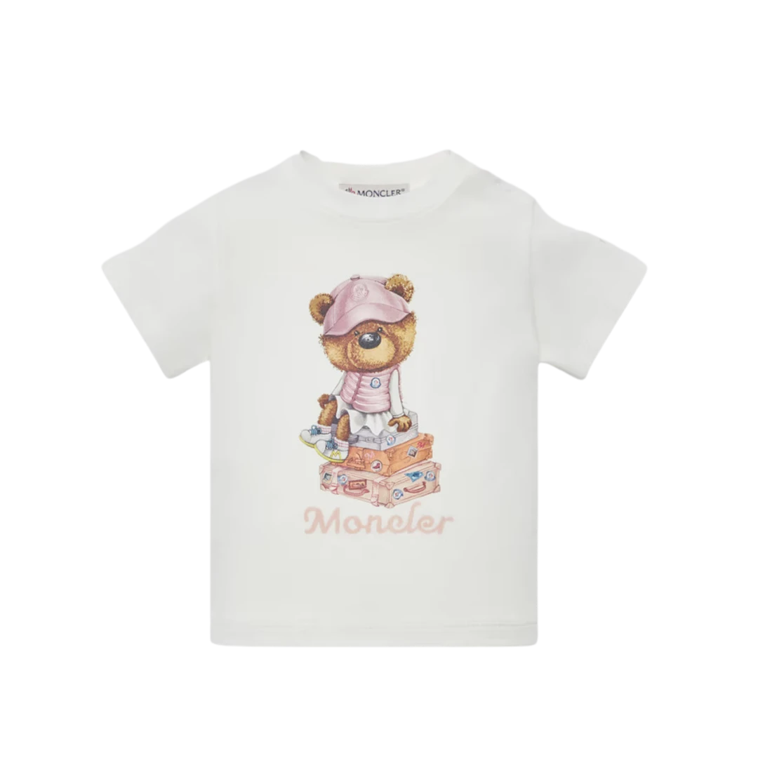 MONCLER Teddy Bear Logo Print Tshirt